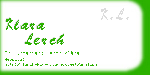 klara lerch business card